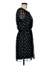 Soprano 100% Polyester Polka Dots Black Cocktail Dress Size M - photo 4