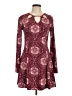 Mudd Paisley Burgundy Casual Dress Size L - photo 1