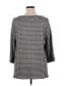 J.Jill Houndstooth Gray Long Sleeve Blouse Size XL - photo 2
