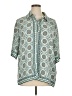 Max Studio Paisley Teal Short Sleeve Blouse Size XL - photo 1