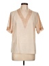 Unbranded 100% Polyester Tan Short Sleeve Blouse Size XL - photo 1