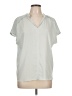 Ann Taylor LOFT 100% Polyester Ivory Short Sleeve Blouse Size L - photo 1