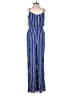 Mi ami 100% Rayon Stripes Blue Jumpsuit Size XXS - photo 2