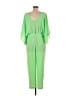 ASOS 100% Polyester Solid Green Jumpsuit Size 8 - photo 2