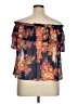 Vanity Fair Animal Print Blue Brown Short Sleeve Blouse Size XL - photo 2