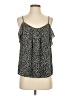 dalia 100% Polyester Hearts Black Sleeveless Blouse Size S - photo 1