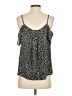 dalia 100% Polyester Hearts Black Sleeveless Blouse Size S - photo 2