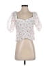 Ellison 100% Polyester White Short Sleeve Blouse Size M - photo 1