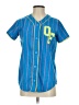 Odd Future Clothing 100% Polyester Blue Short Sleeve Blouse Size S - photo 1