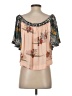 Assorted Brands 100% Polyester Tan Short Sleeve Blouse Size S - photo 2