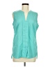 Milano 100% Polyester Teal Sleeveless Blouse Size M - photo 1