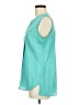 Milano 100% Polyester Teal Sleeveless Blouse Size M - photo 5