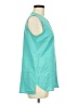 Milano 100% Polyester Teal Sleeveless Blouse Size M - photo 4