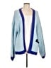 Unbranded 100% Acrylic Color Block Blue Cardigan Size L - photo 1