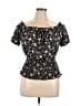 Assorted Brands 100% Polyester Black Short Sleeve Top Size 1X - photo 1