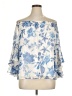 CeCe Blue 3/4 Sleeve Blouse Size XL - photo 1