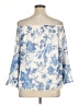 CeCe Blue 3/4 Sleeve Blouse Size XL - photo 2