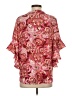 ee:some 100% Polyester Paisley Red 3/4 Sleeve Blouse Size S - photo 2