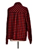 Glam Plaid Red Long Sleeve Button-Down Shirt Size L - photo 2