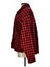 Glam Plaid Red Long Sleeve Button-Down Shirt Size L - photo 5