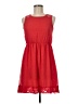 MAX 100% Polyester Solid Red Casual Dress Size UK 10 / US 6 - photo 1