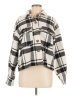 Love Tree 100% Polyester Plaid Ivory Jacket Size M - photo 1