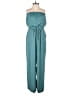 Sadie & Sage 100% Polyester Solid Teal Jumpsuit Size XS - photo 1