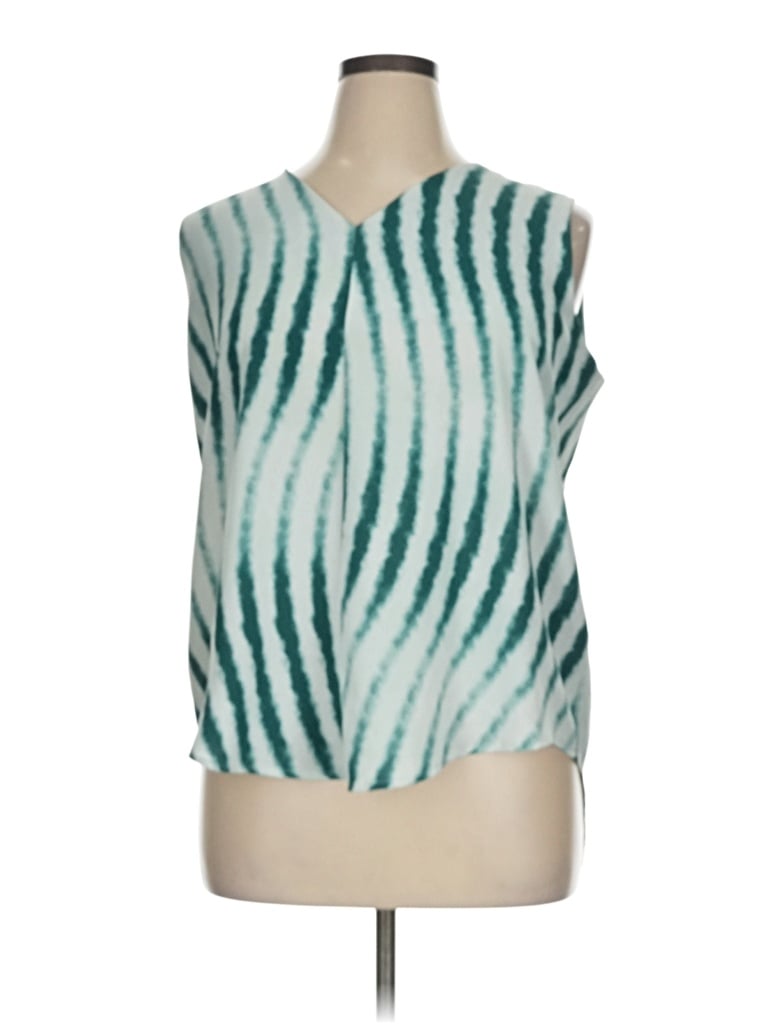 Pre-owned Alfani Sleeveless Blouse In Blue