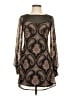 Xhilaration 100% Polyester Paisley Brown Cocktail Dress Size XS - photo 1