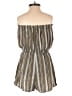 iris 100% Rayon Stripes Brown Green Romper Size S - photo 2