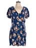Xhilaration 100% Rayon Blue Romper Size L - photo 1