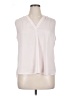 Vince Camuto 100% Polyester White Sleeveless Blouse Size XL - photo 1