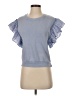 Pilcro 100% Cotton Blue Short Sleeve Top Size XXS - photo 1