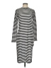 Missguided Stripes Silver Casual Dress Size 4 - photo 1
