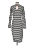 Missguided Stripes Silver Casual Dress Size 4 - photo 2