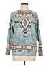 Unbranded Print Teal Pullover Sweater Size L - photo 1