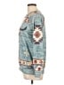 Unbranded Print Teal Pullover Sweater Size L - photo 5