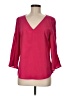 Crosby 100% Polyester Pink 3/4 Sleeve Blouse Size M - photo 1
