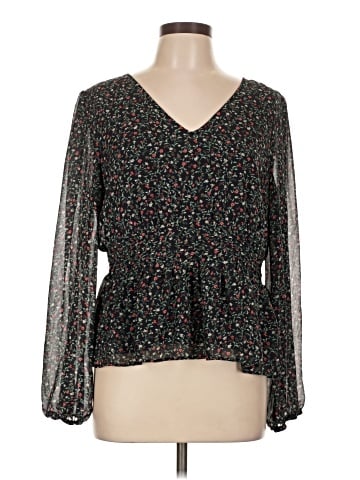 Skies Are Blue Long Sleeve Blouse (view 1)