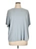 Torrid Solid Blue Short Sleeve T-Shirt Size 1X Plus (1) - photo 1