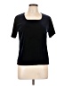 Impressions 100% Polyester Black Short Sleeve Top Size L (estimated) - photo 1