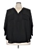 Torrid 100% Polyester Black 3/4 Sleeve Blouse Size 3X Plus (3) - photo 1