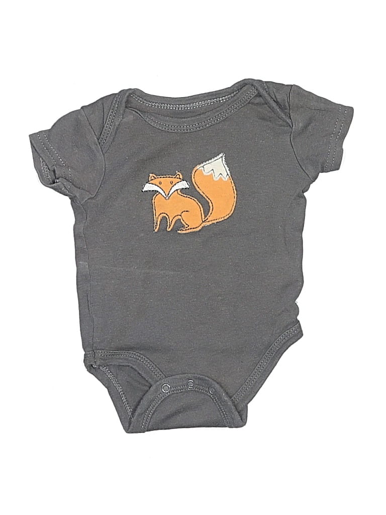 Pre-owned Hb Babies' Short Sleeve Onesie In Gray