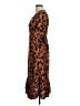 Shein 100% Polyester Animal Print Brown Casual Dress Size M - photo 5