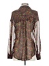 Free People 100% Polyester Paisley Brown Long Sleeve Blouse Size XS - photo 2