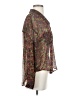 Free People 100% Polyester Paisley Brown Long Sleeve Blouse Size XS - photo 4