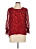 Cato 100% Polyester Red 3/4 Sleeve Blouse Size L - photo 1