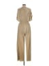 See and Be Seen Metallic Tan Jumpsuit Size M - photo 2