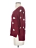 Lucky Brand 100% Cotton Stars Burgundy Pullover Sweater Size S - photo 5
