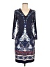 DM Collection Paisley Blue Casual Dress Size 6 - photo 1
